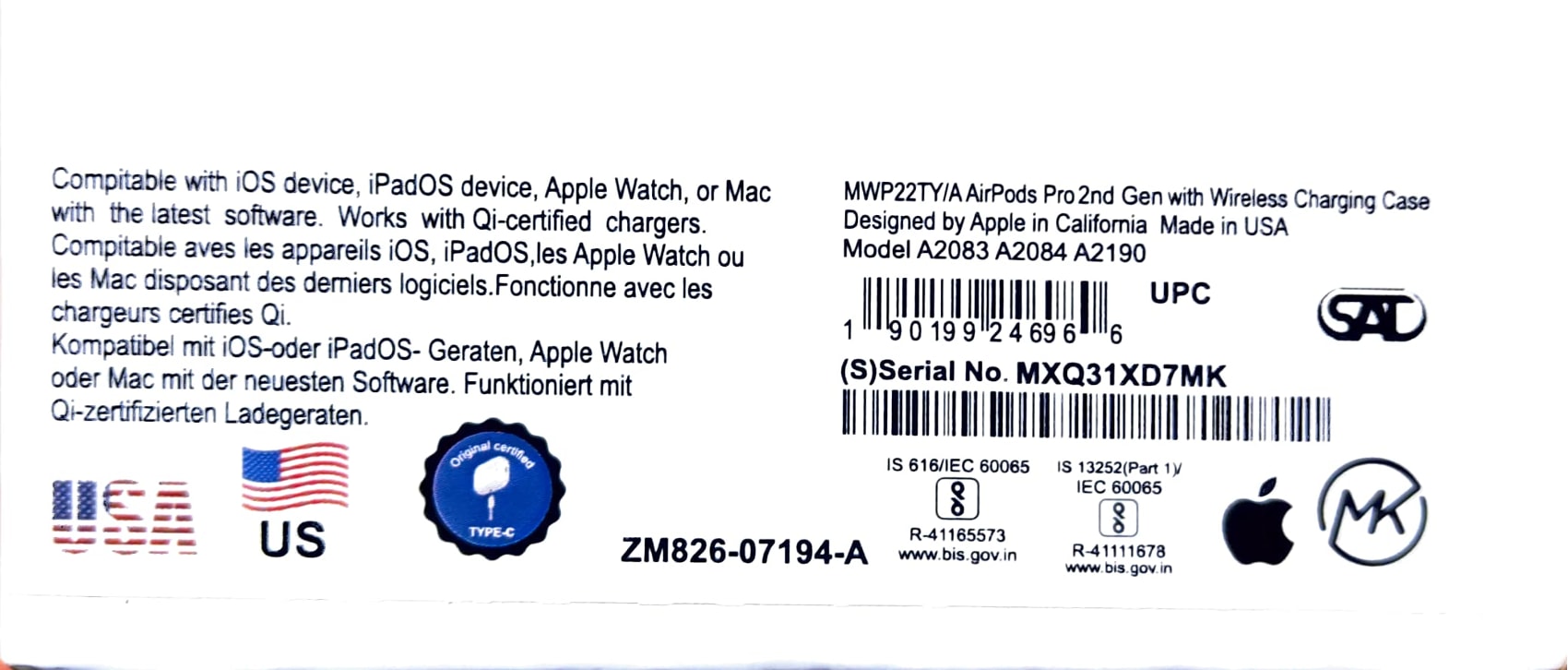 Apple AirPods Pro 2nd Generation (Master Copy) | Premium TWS Earbuds with ANC, Spatial Audio & MagSafe Charging Case Image 5